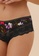 MARKS & SPENCER black M&S Lace Trim Printed Brazilian Knickers 9919AUS2AA12F6GS_3