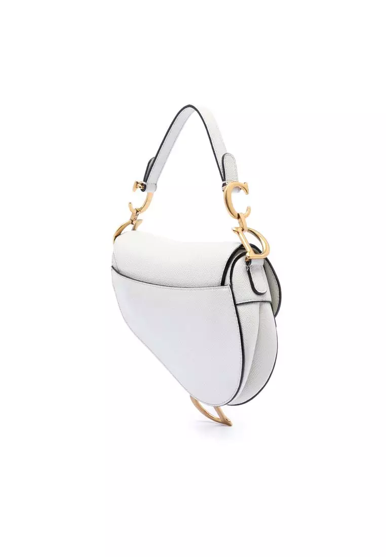 ☆ヴィンテージ☆DiorSaddleBag ホワイト Buy DIOR Pre-Loved Dior Mini Grained Calfskin Saddle Bag 2026