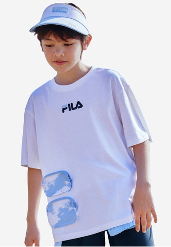 FILA white FILA KIDS FILA Logo Pocket Cotton T-shirt 8-16 yrs 77002KAE379FCAGS_1