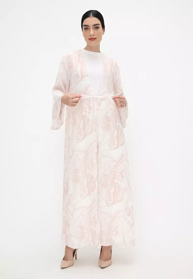 Abtrack Long Outer Soft Pink By Brilliant Girl Warna PINK