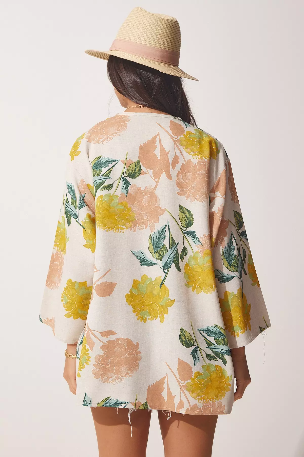Patterned Beach Kimono Cardigan