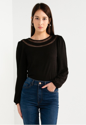 JACQUELINE DE YONG black Beate Long Sleeves Top 4C655AA1EBA182GS_1