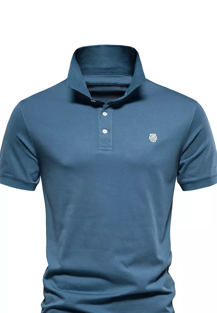 Embroidered Short Sleeve Polo Shirt AX-PL216