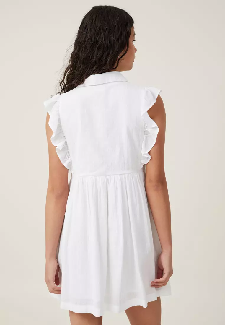 Sylvie Lace Trim Shirt Dress