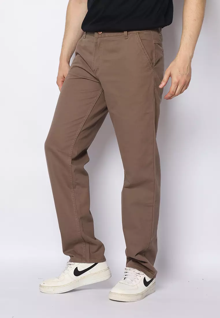 Twill Celana Panjang Pria Slim Fit Charming Mocca 122506