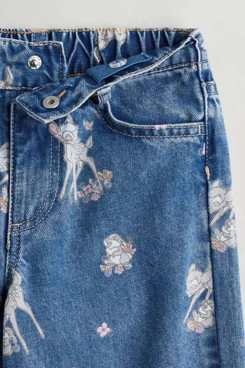 Printed Wide Leg Jeans