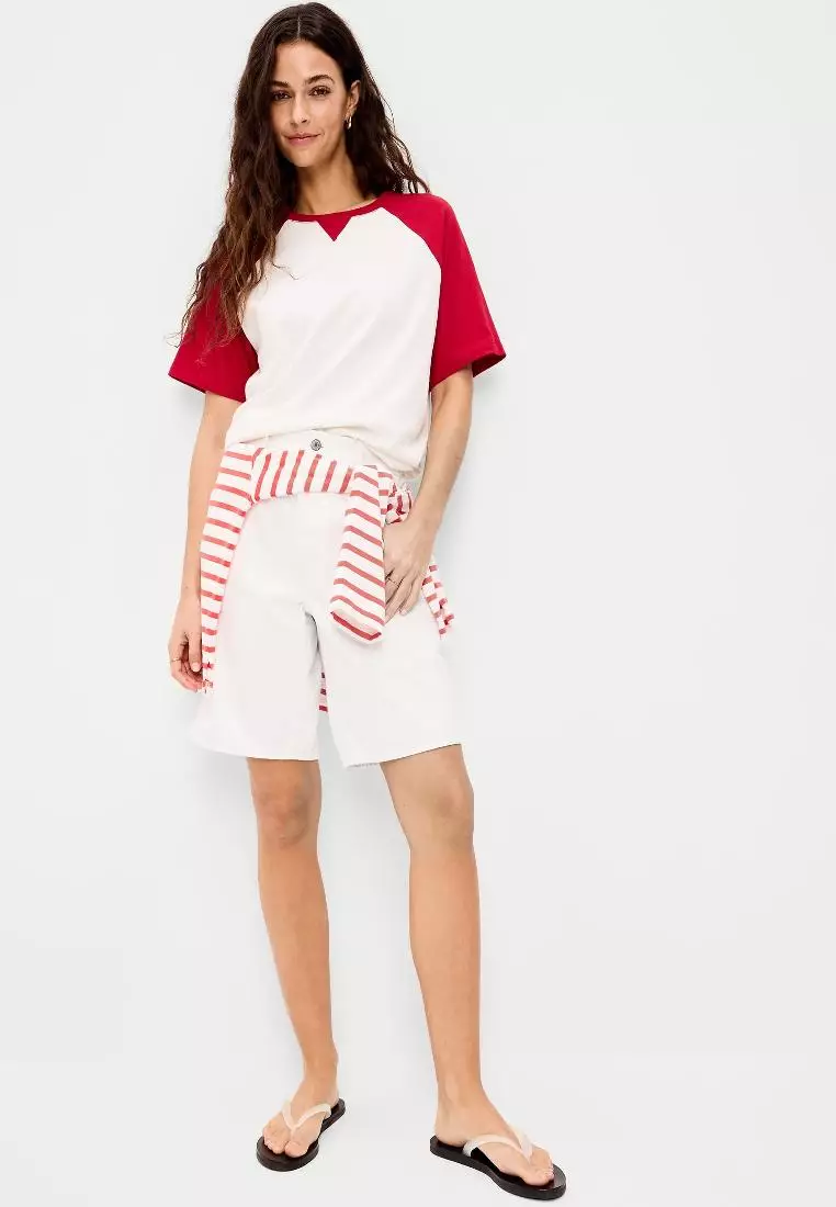 Vintage Crew-Neck Raglan T-Shirt