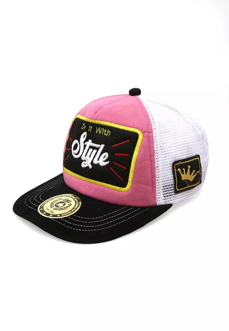 Jahari Aksesoris Fashion Pria Wanita Topi Baseball Desain Jaring Motif Style Resizable Strap Material Cotton ORIGINAL - Multicolor