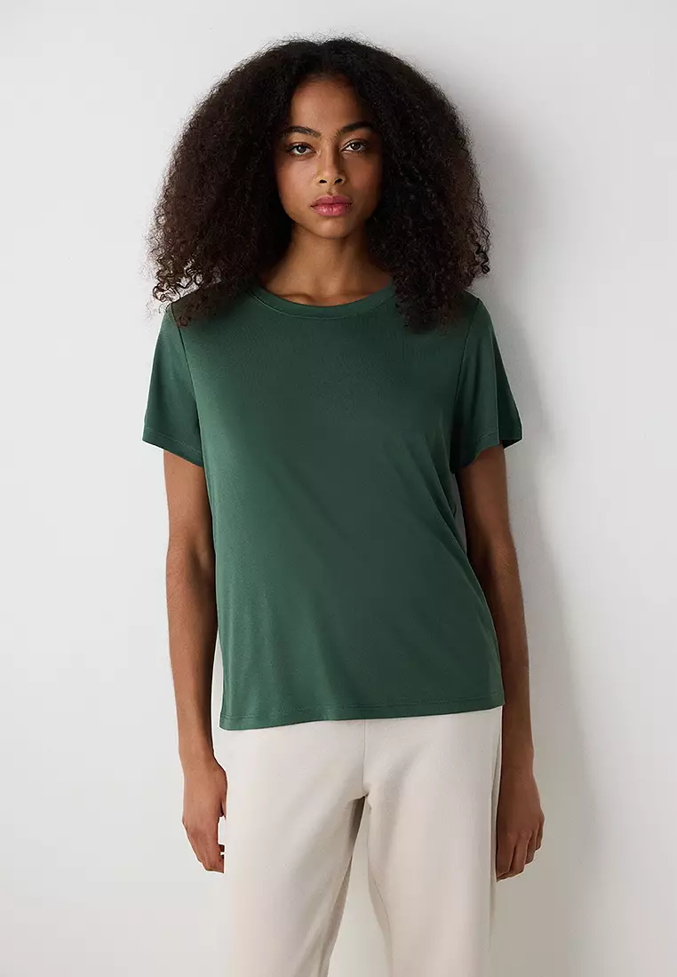 Crew Neck Regular Fit Modal T-Shirt