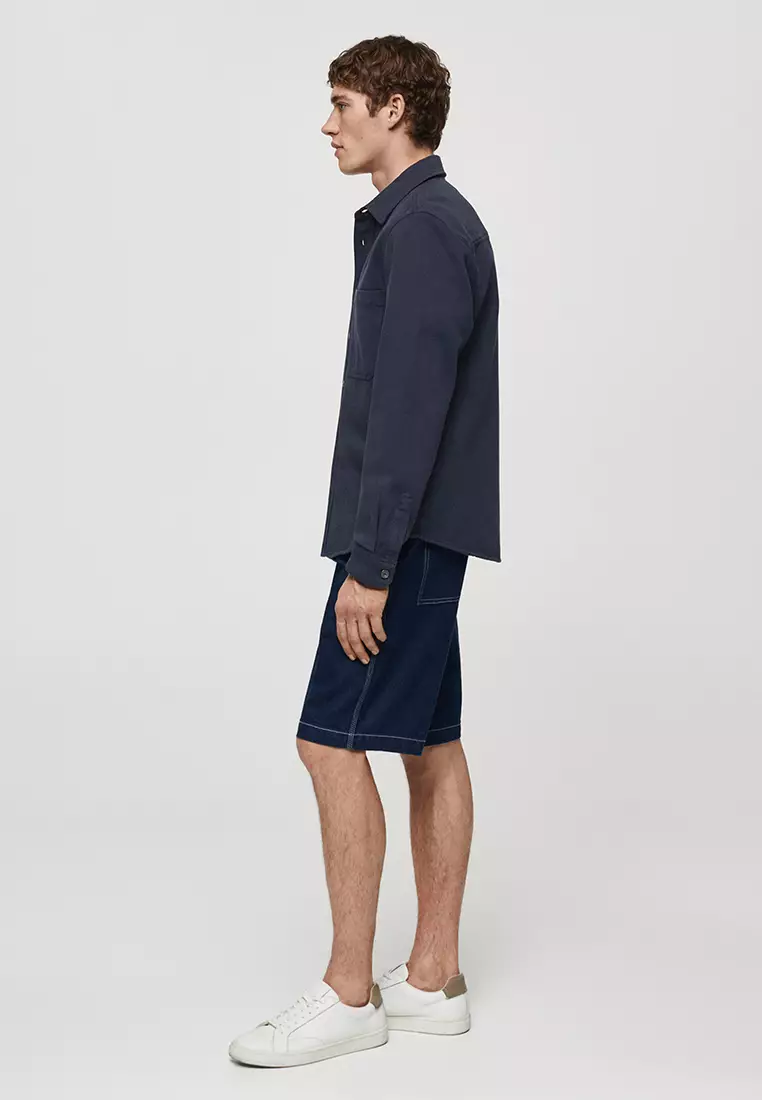 Buy MANGO Man Regular Fit Linen Blend Overshirt 2024 Online | ZALORA ...