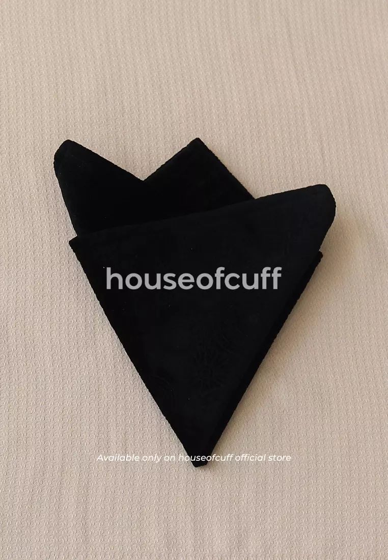 Houseofcuff dasi kupu pria bowtie pocket square bludru