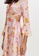 MAJE white and pink and orange Flower Power Print Satin Dress 753DDAA67C1312GS_4