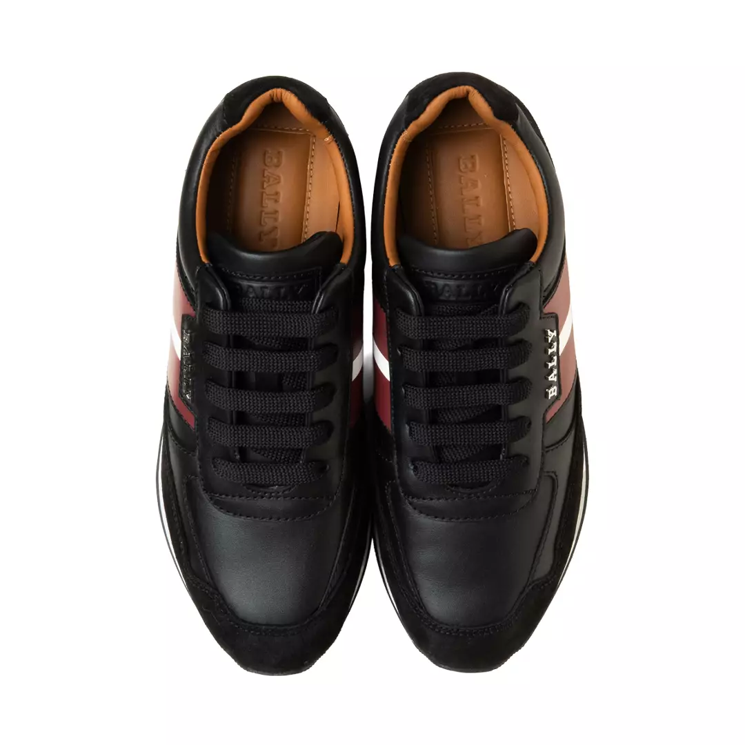 Glendy O Leather Sneakers - Black