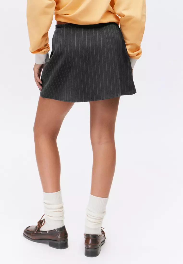 【韓国ブランド】MONOHA：25SS Denim wrap skirt Denim wrap skirt (dark navy) : MONOHA