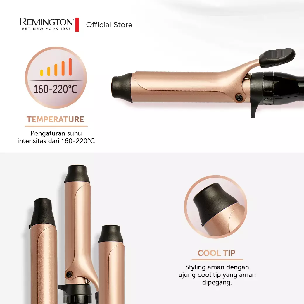 Remington Pengeriting Rambut 3in1 Curl & Wave CI97MS3