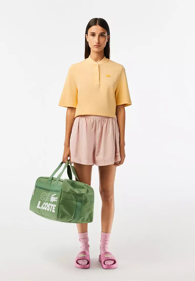 Double Sided Cotton Piqué Oversized Polo Shirt