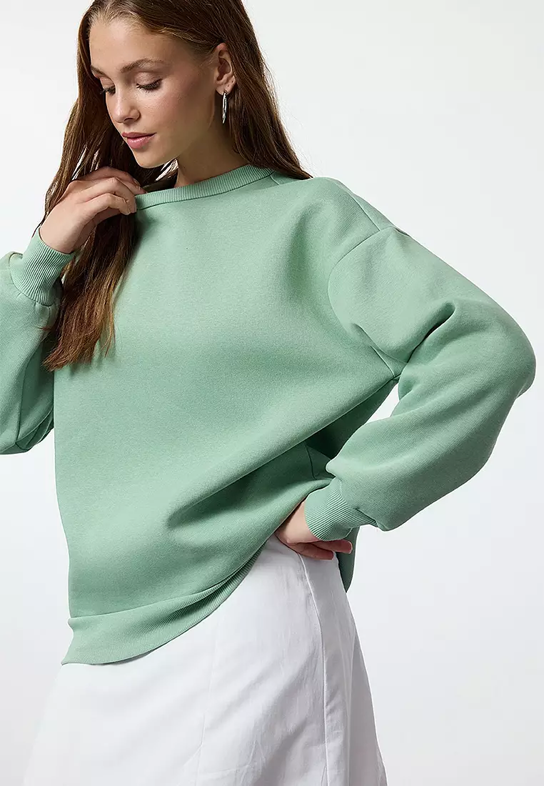 Buy Trendyol Oversized Fleece Inner Sweatshirt 2025 Online ZALORA