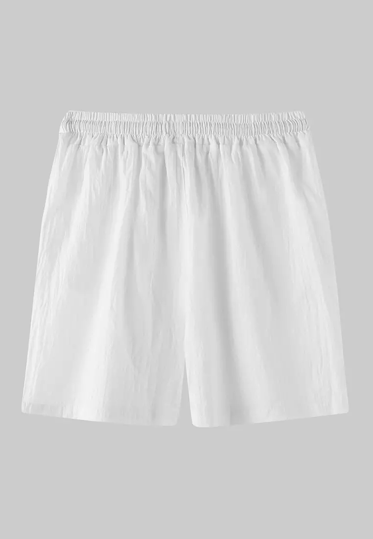 Cotton Linen Solid Color Beach Shorts YL-DK01