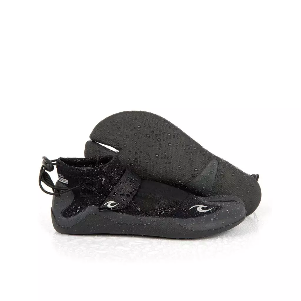 Rip Curl Reefer Boot 1.5mm Split Toe Booties Black / Charcoal