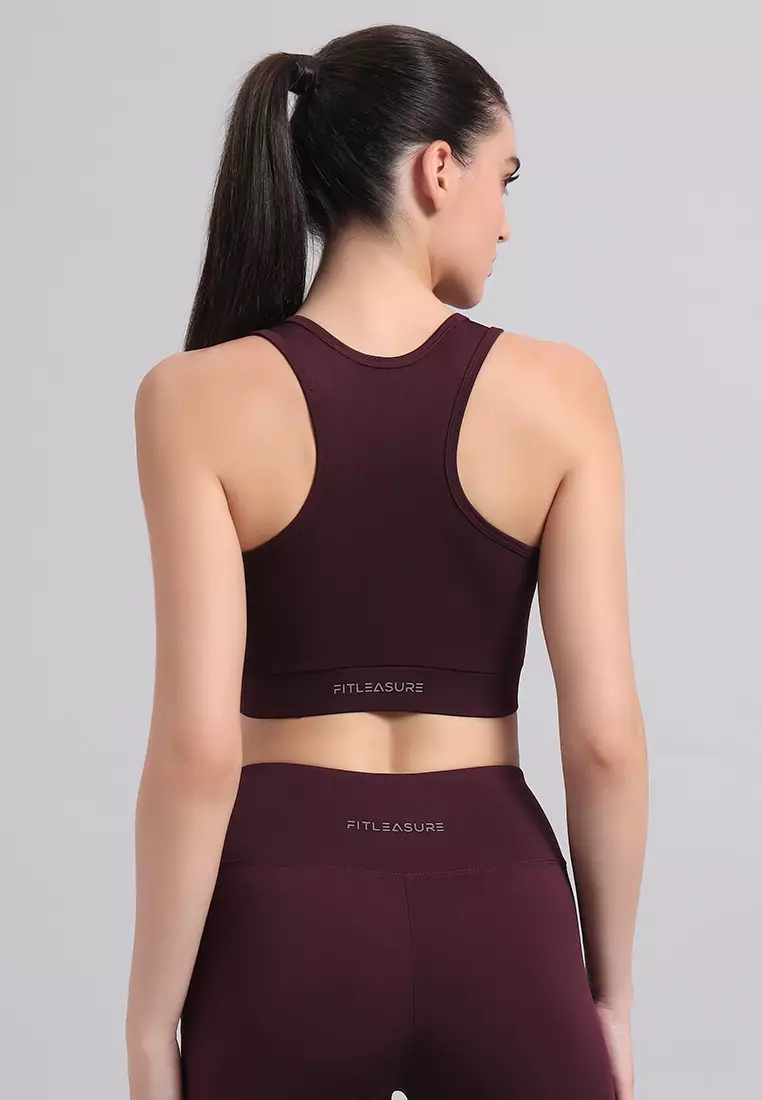 Wine Basic Essential Coord Workout/Running Sports Bra