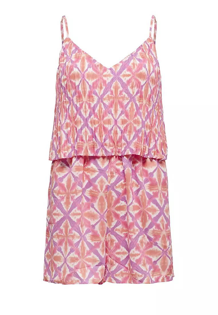 Life Poly Plisse Playsuit