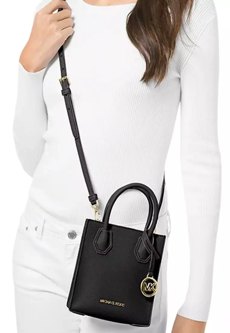 Mercer Extra-Small Pebbled Leather Crossbody Bag In Black 35S1GM9T0L