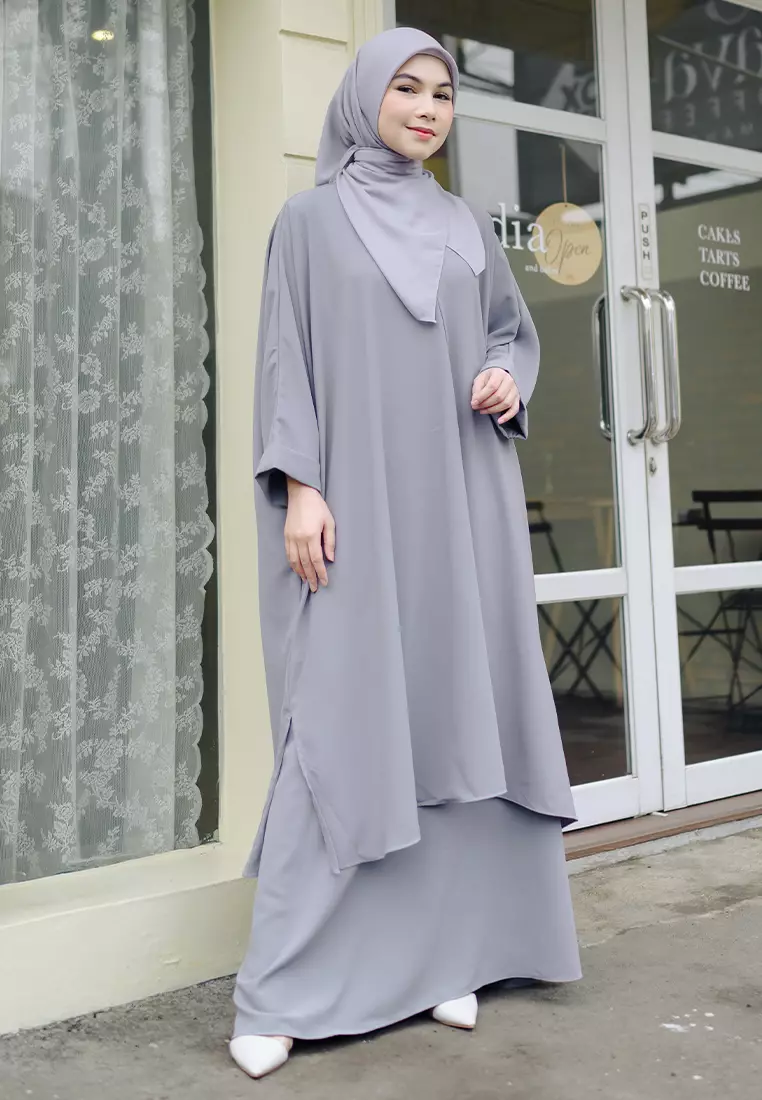 Haifa Tunik Set Smoke Grey