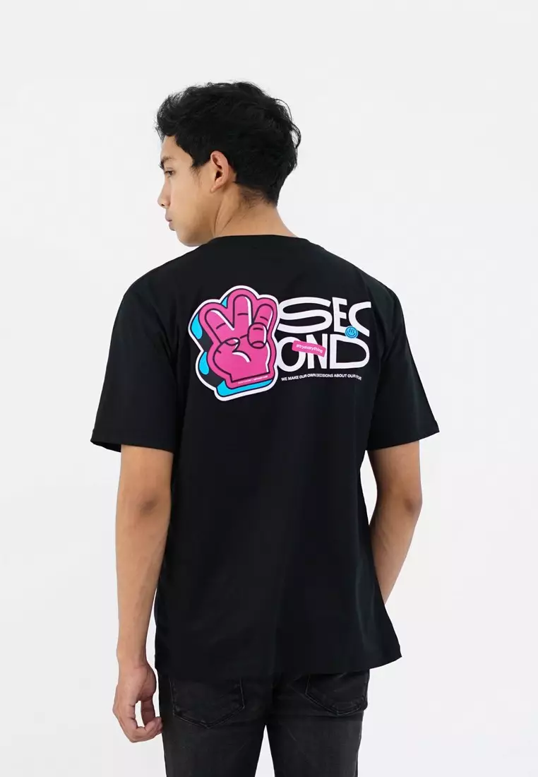 3Second Men's T-Shirt Short Sleeve Regular Fit Cotton Swead OL-C370425