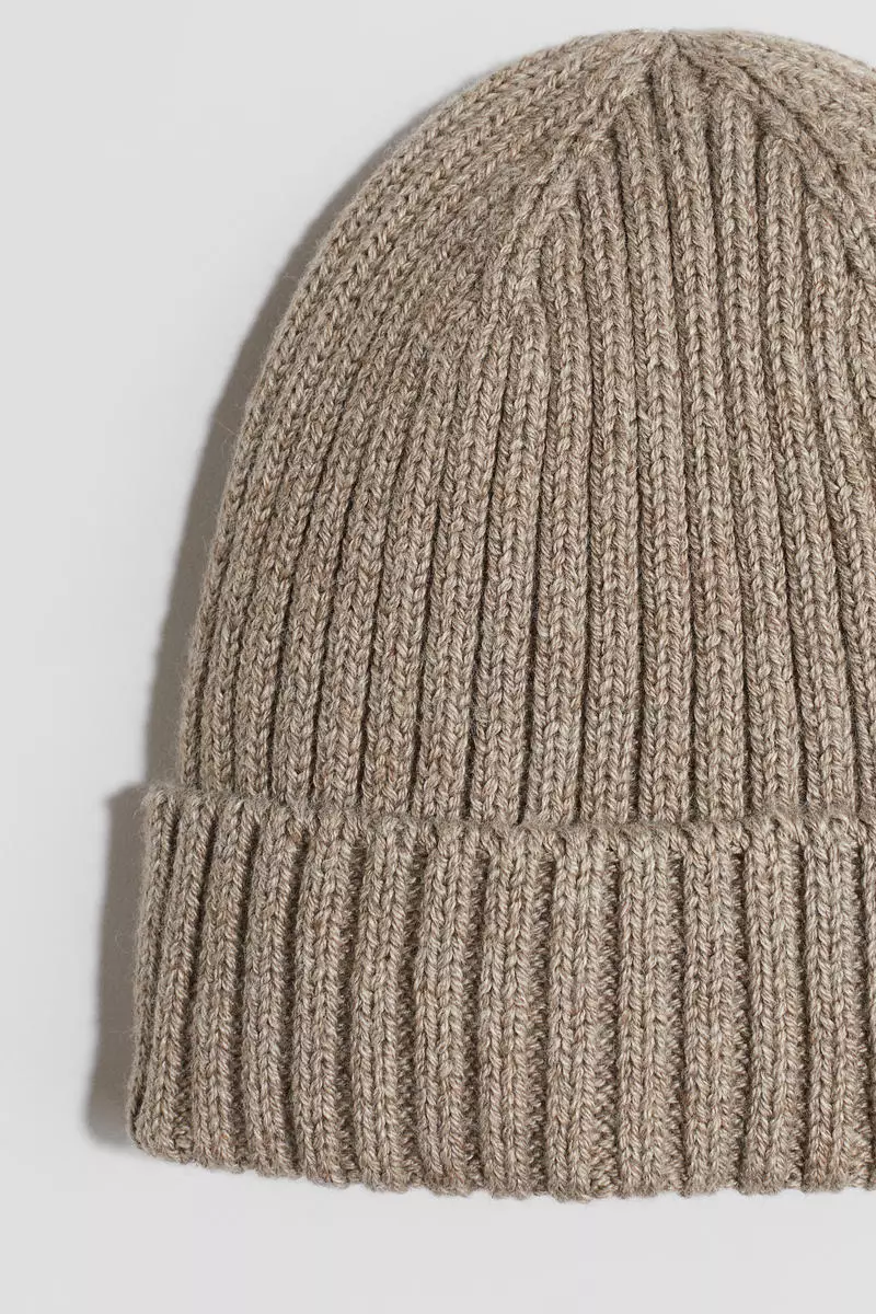 Rib-knit beanie