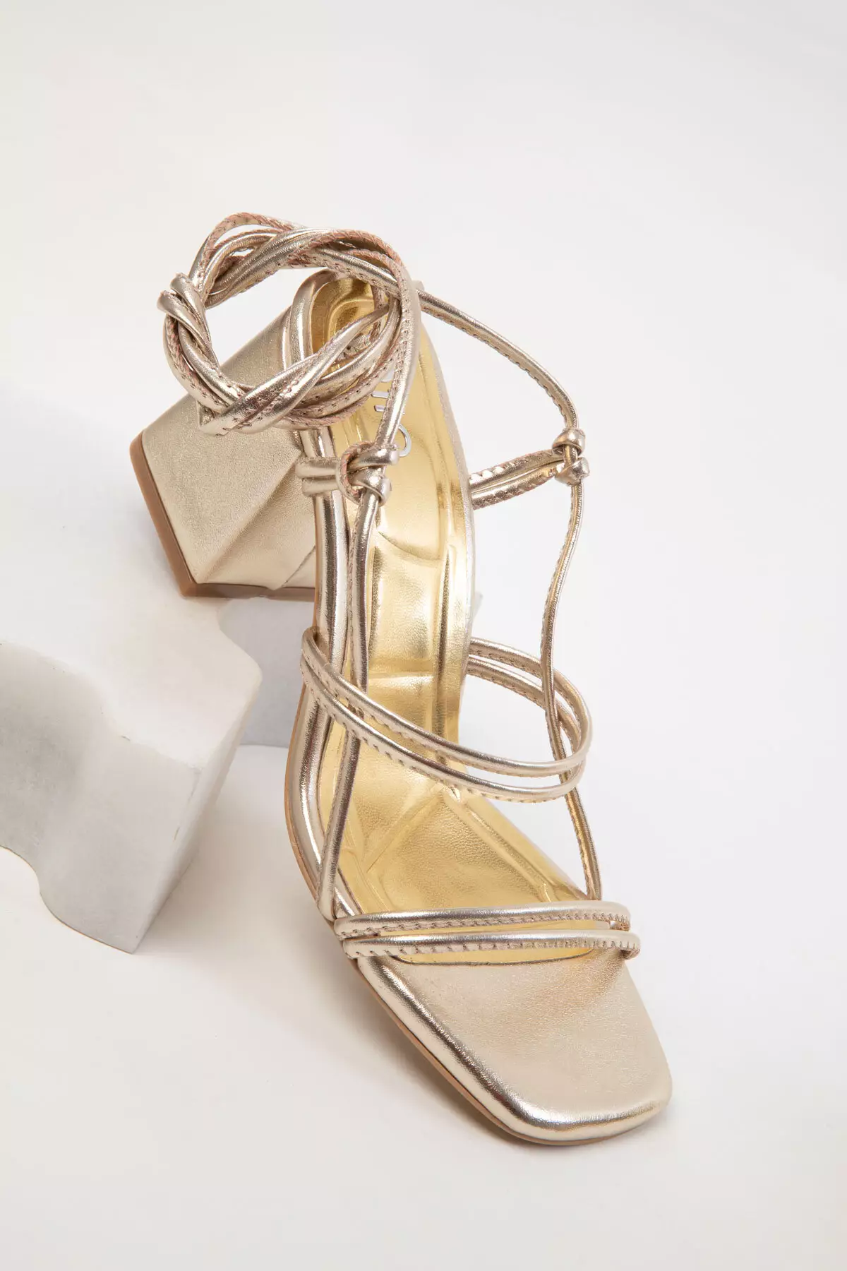 Gold Women's Classic Heeled Shoes 20281