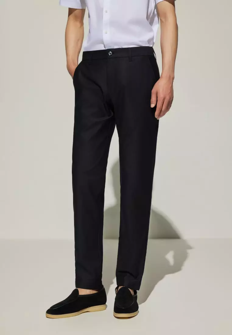 G2000 Cotton Blend Slim Tapered Fit Twill Casual Pants