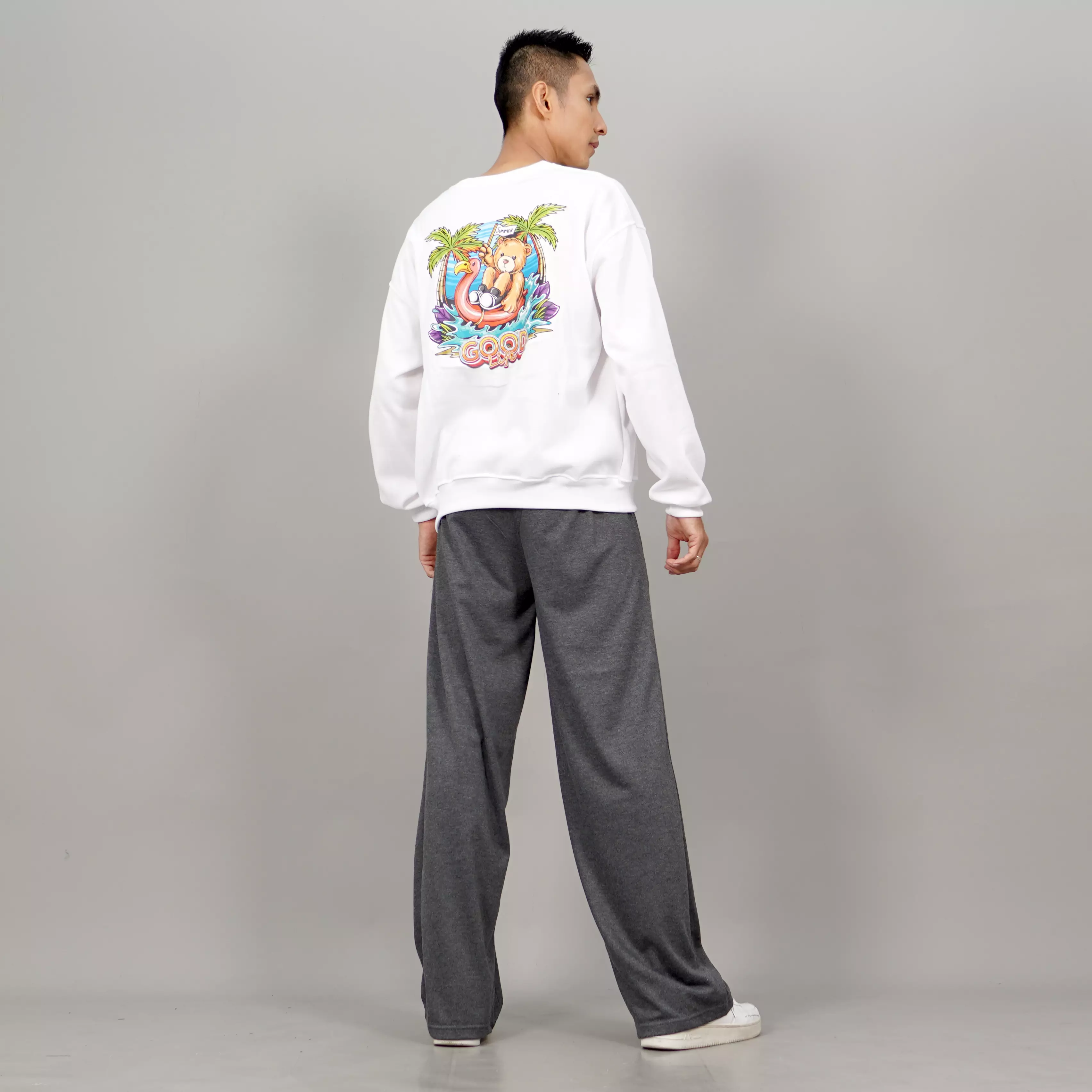 RIO Baggy Pants Pria Loose Pants Pria Celana Panjang Longgar Pria - M81