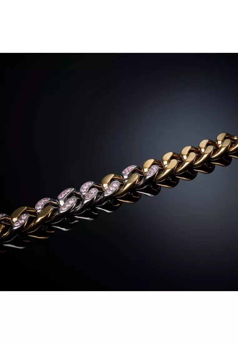 Chiara Ferragni Chain 170+25mm Women's Pink Stone Bracelets J19AUW51