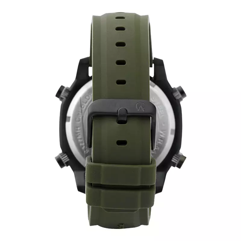 Jam Tangan Pria Alexandre Christie Digi AC 9377 MH RIPBAGN Men Digital Dial Green Rubber Strap