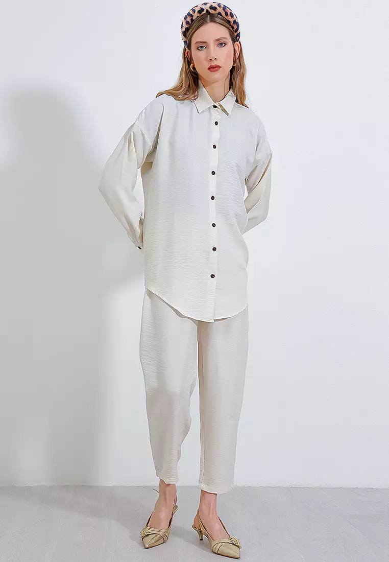 Oversized Linen Shirt & Pants Set