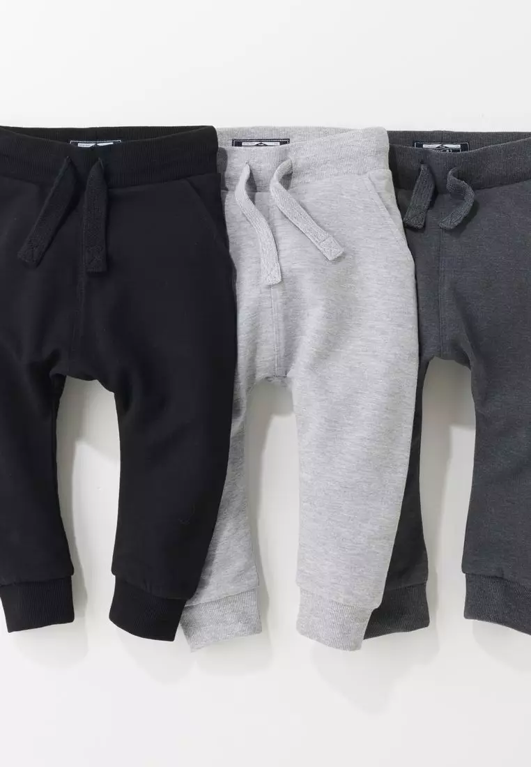 3-pack Joggers - Black - Kids