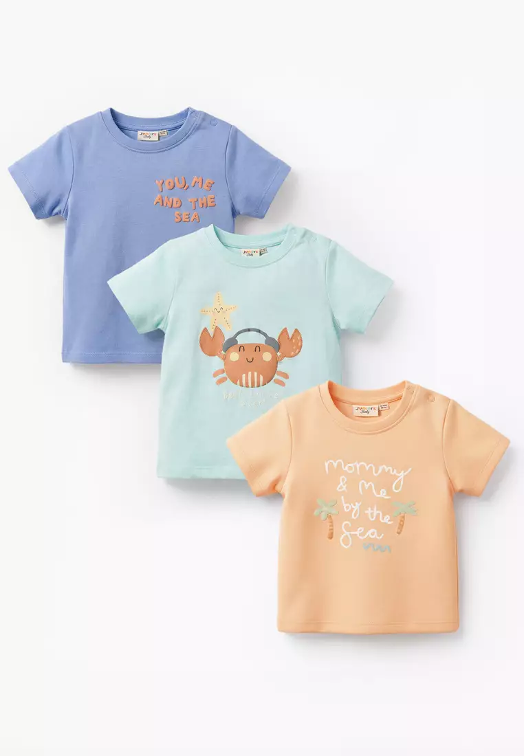 Babyshop Pack Of 3 Juniors Short Sleeve T-Shirt With Print