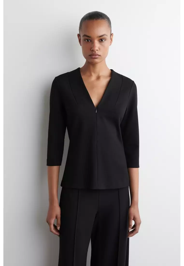 COS JERSEY V-NECK TOP 2026 | Buy COS Online | ZALORA Hong Kong