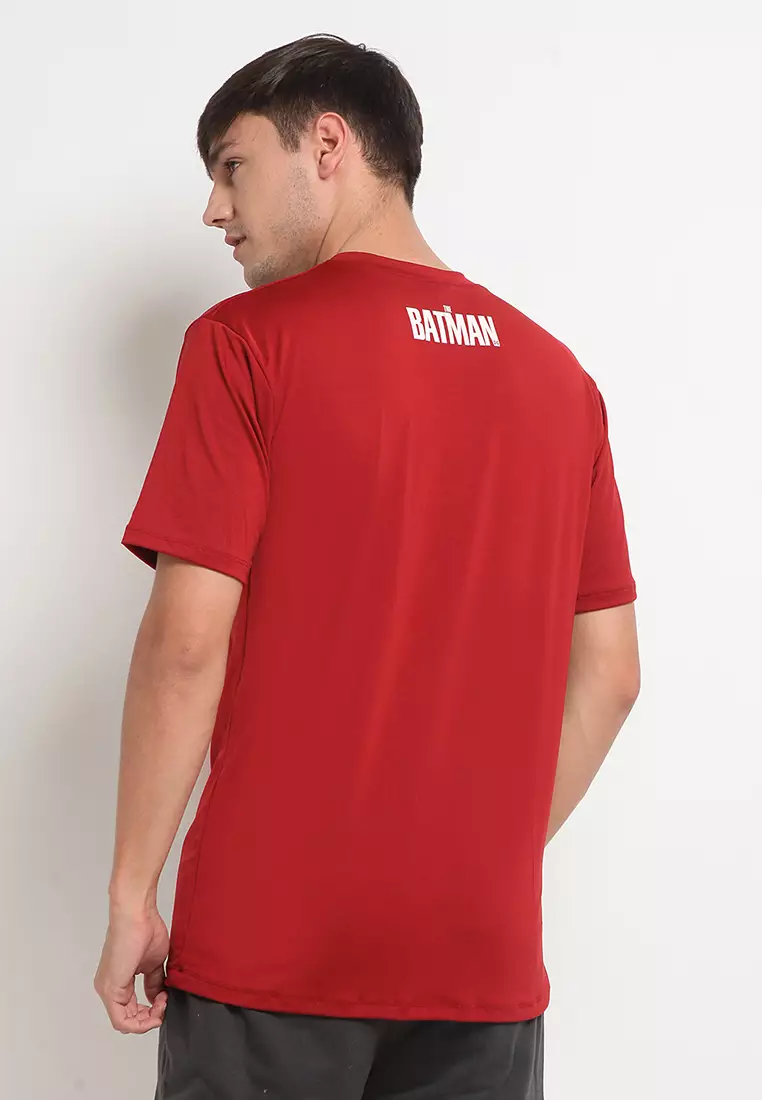 Flexzone Sporty Tee The Batman Movie Siluet DC Comics Maroon