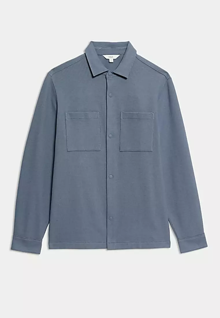 Smart Two Pocket Overshirt with Stretch
