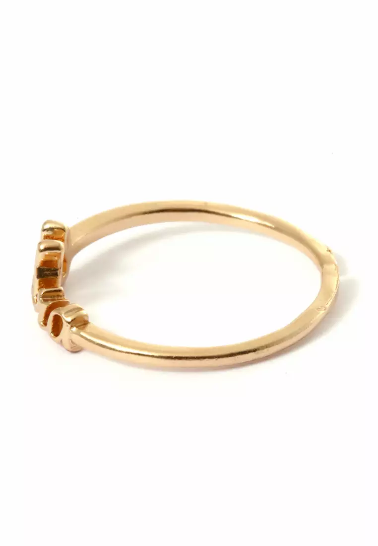 Ring Casual Rasi Bintang Perhiasan Aksesoris Fashion Wanita Gold - Libra