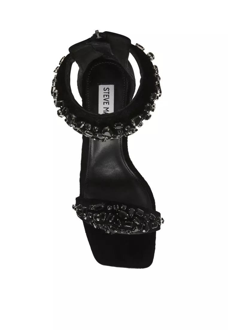 Steve madden black velvet heels top