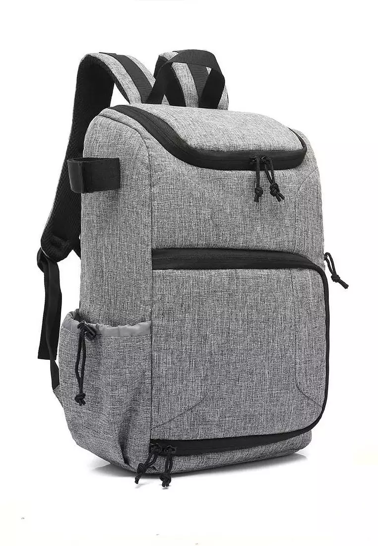 Ronney Tas Kamera DSLR Multifungsi Unisex Camera Backpack Waterproof Material PU Polyester ORIGINAL - Gray