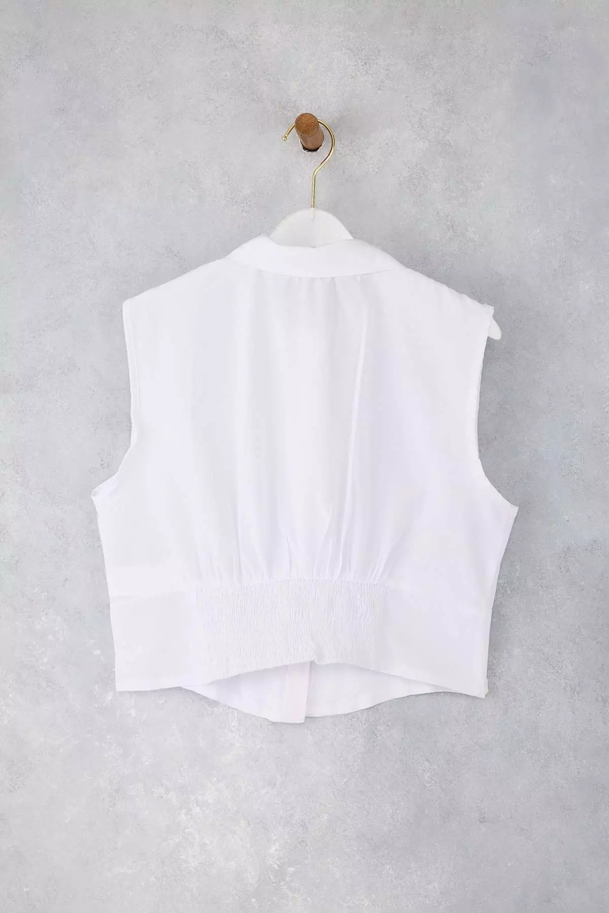 White Sleeveless Shirt