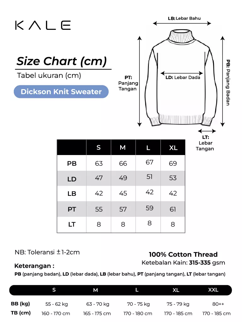 Kale Dickson Black / Sweater Rajut Lengan Panjang Pria premium berbahan dasar cotton wool