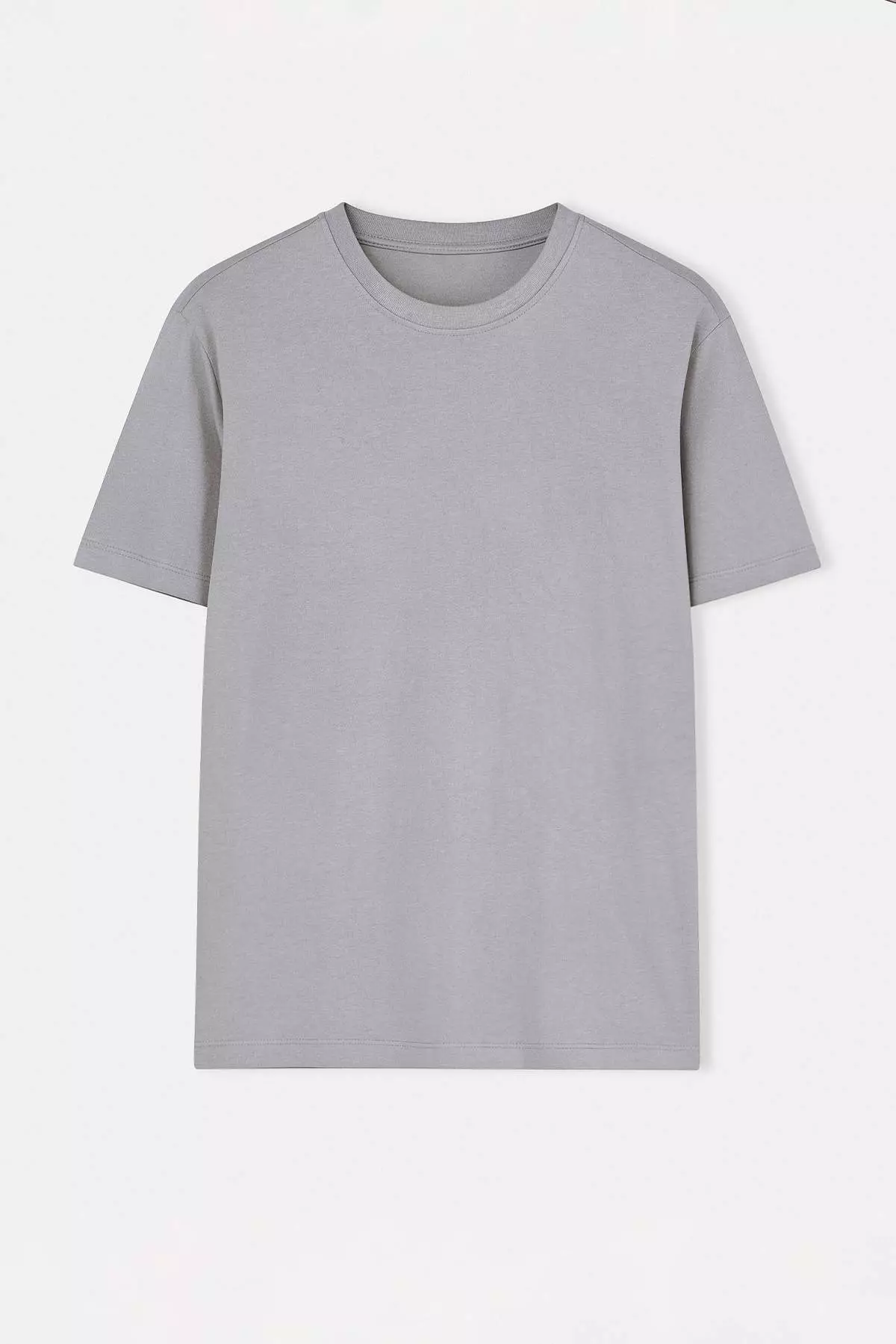 Black-Gray-Indigo -Blue-White 5-Pack Regular Fit Basic 100% Cotton T-Shirttmnss24Ts00082