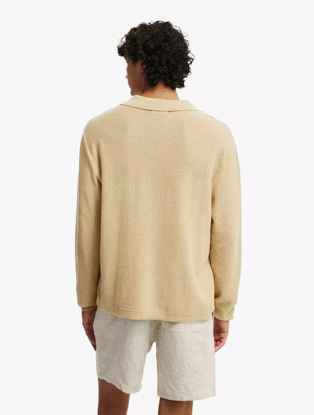 Cotton On -  Pakaian Pria  - Linen Easy Short - Oatmeal