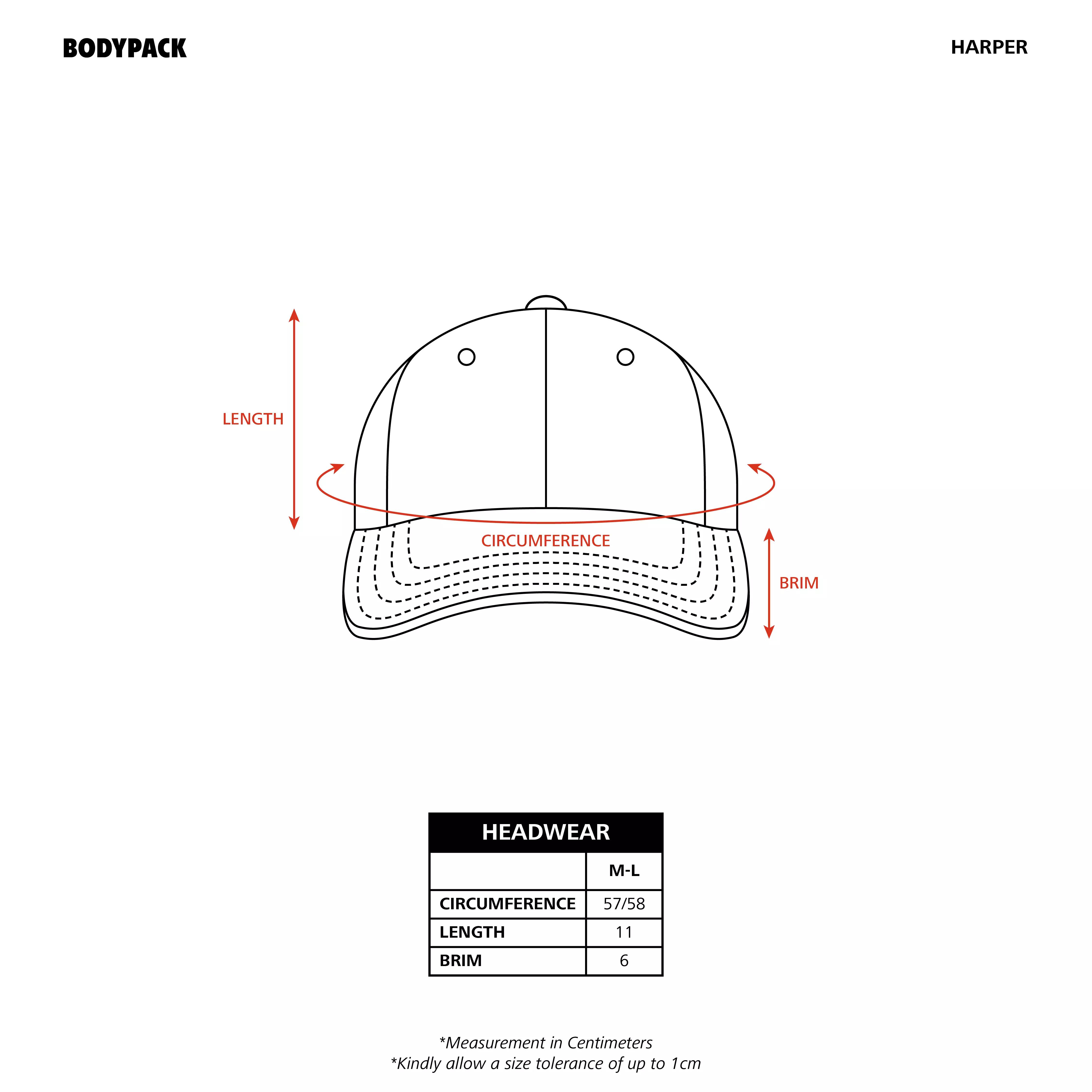 Jual Bodypack Harper Baseball Caps Topi Casual Pria Wanita Sporty
