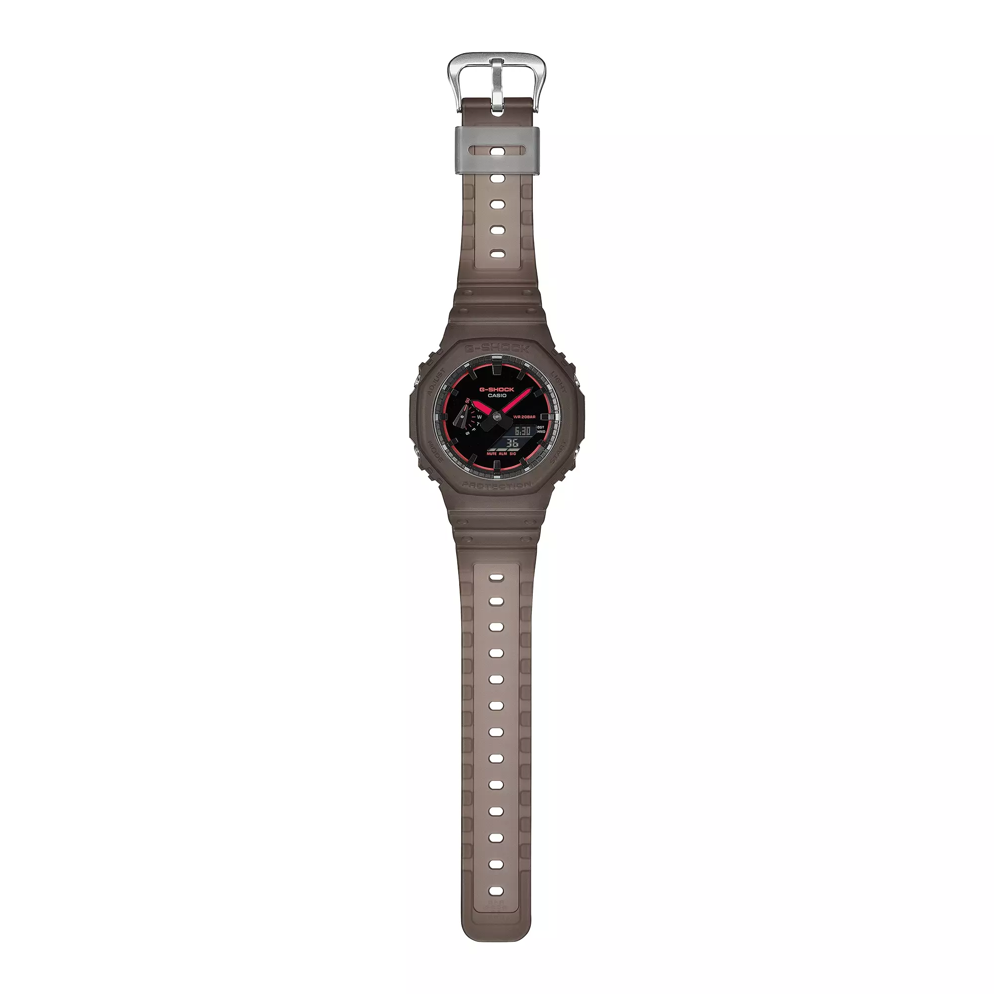 Casio G-Shock - Jam Tangan Analog Digital Pria - Black Dial - Brown Resin Case & Band - GA-2100K-5A