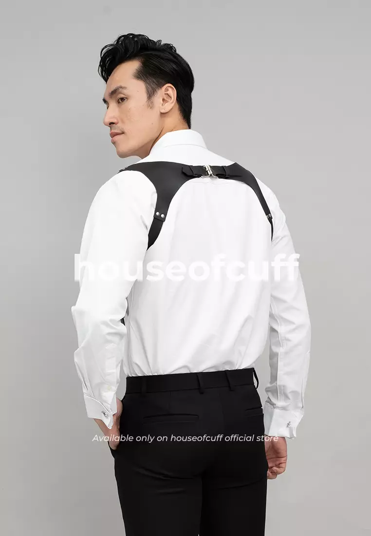 Houseofcuff Suspender Backpack Kulit Leather Hitam